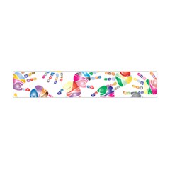 Colorful Palms, Hand Print Pattern, Rainbow Colors Palette Flano Scarf (mini) by Casemiro