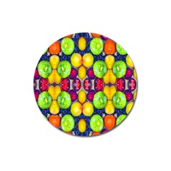 Fruits And Vegetables Pattern Magnet 3  (round)