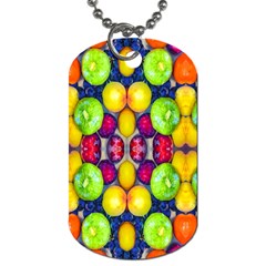 Fruits And Vegetables Pattern Dog Tag (two Sides)