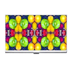 Fruits And Vegetables Pattern Business Card Holder by dflcprintsclothing