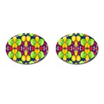 Fruits And Vegetables Pattern Cufflinks (Oval) Front(Pair)