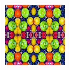 Fruits And Vegetables Pattern Medium Glasses Cloth (2 Sides) by dflcprintsclothing