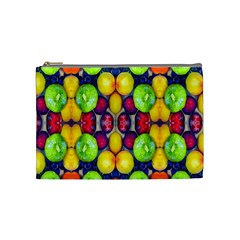 Fruits And Vegetables Pattern Cosmetic Bag (medium) by dflcprintsclothing