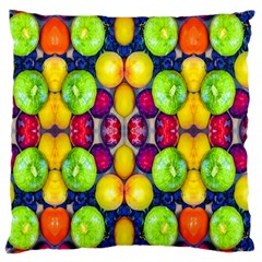 Fruits And Vegetables Pattern Large Cushion Case (one Side) by dflcprintsclothing