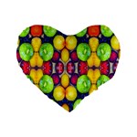 Fruits And Vegetables Pattern Standard 16  Premium Heart Shape Cushions Front