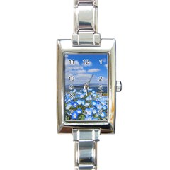 Floral Nature Rectangle Italian Charm Watch by Sparkle