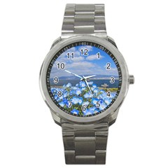 Floral Nature Sport Metal Watch by Sparkle