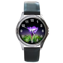 Floral Nature Round Metal Watch by Sparkle