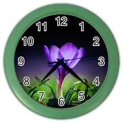 Floral Nature Color Wall Clock by Sparkle