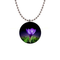 Floral Nature 1  Button Necklace by Sparkle