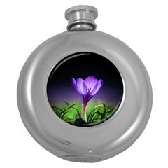 Floral Nature Round Hip Flask (5 Oz) by Sparkle