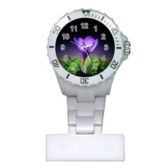 Floral Nature Plastic Nurses Watch by Sparkle