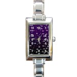 Stars Rectangle Italian Charm Watch Front