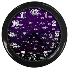 Stars Wall Clock (black)