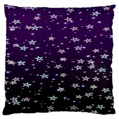 Stars Large Flano Cushion Case (one Side) by Sparkle