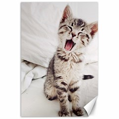 Laughing Kitten Canvas 24  X 36  by Sparkle