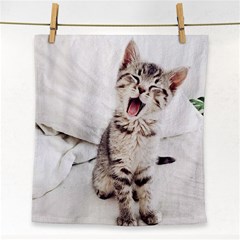 Laughing Kitten Face Towel by Sparkle