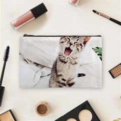 Laughing Kitten Cosmetic Bag (medium) by Sparkle