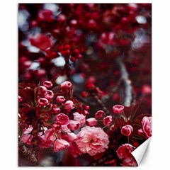 Red Floral Canvas 16  X 20  by Sparkle