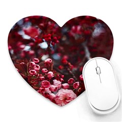 Red Floral Heart Mousepads by Sparkle