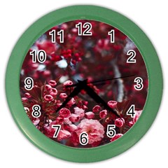 Red Floral Color Wall Clock by Sparkle