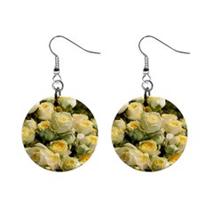 Yellow Roses Mini Button Earrings by Sparkle