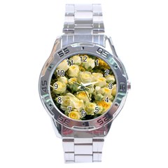 Yellow Roses Stainless Steel Analogue Watch by Sparkle