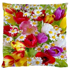 Beautiful Floral Large Cushion Case (two Sides) by Sparkle