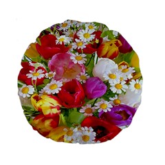 Beautiful Floral Standard 15  Premium Round Cushions by Sparkle