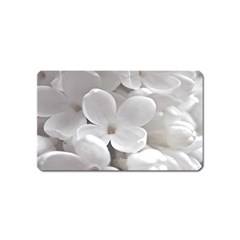 White Floral Magnet (name Card)