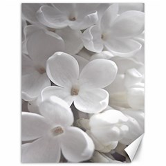 White Floral Canvas 12  X 16  by Sparkle