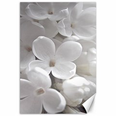 White Floral Canvas 12  X 18  by Sparkle