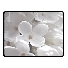 White Floral Fleece Blanket (small) by Sparkle