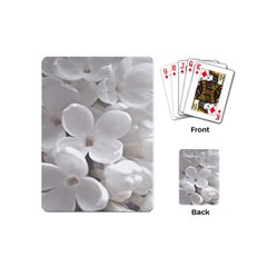 White Floral Playing Cards Single Design (mini) by Sparkle