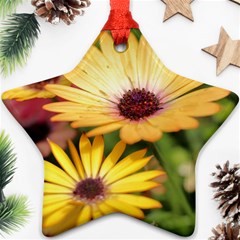 Yellow Flowers Star Ornament (two Sides) by Sparkle