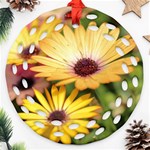 Yellow Flowers Ornament (Round Filigree) Front