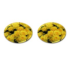 Yellow Roses Cufflinks (oval) by Sparkle