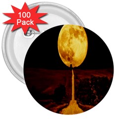 Moon Road 3  Buttons (100 Pack)  by Sparkle