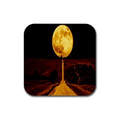 Moon Road Rubber Coaster (square)  by Sparkle