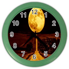 Moon Road Color Wall Clock by Sparkle