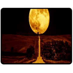 Moon Road Double Sided Fleece Blanket (medium)  by Sparkle