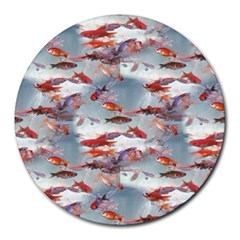 Golden Fishes Round Mousepads