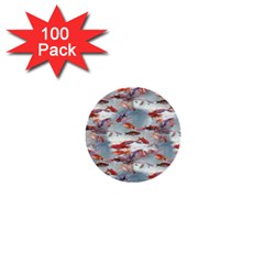 Golden Fishes 1  Mini Buttons (100 pack) 