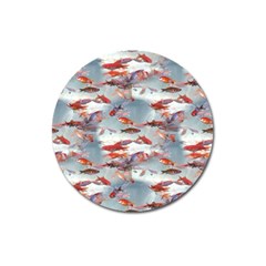 Golden Fishes Magnet 3  (Round)