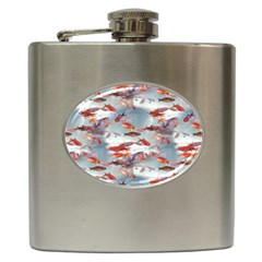 Golden Fishes Hip Flask (6 oz)