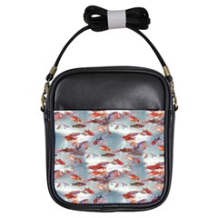 Golden Fishes Girls Sling Bag