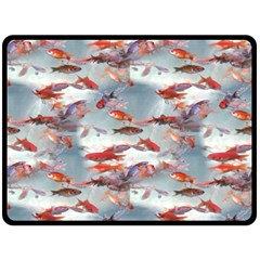 Golden Fishes Fleece Blanket (Large) 