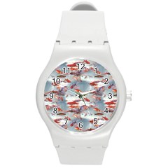 Golden Fishes Round Plastic Sport Watch (M)