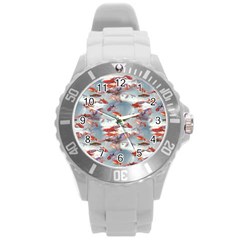 Golden Fishes Round Plastic Sport Watch (L)