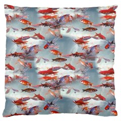 Golden Fishes Large Cushion Case (One Side)